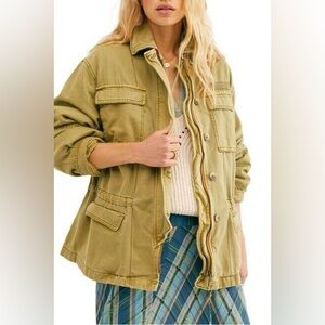 Free People Olive Utility Jacket NWOT